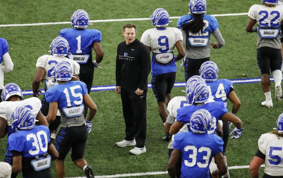 <strong>Memphis head coach Ryan Silverfield during practice on Tuesday, March 23, 2021.</strong> (Mark Weber/The Daily Memphian)