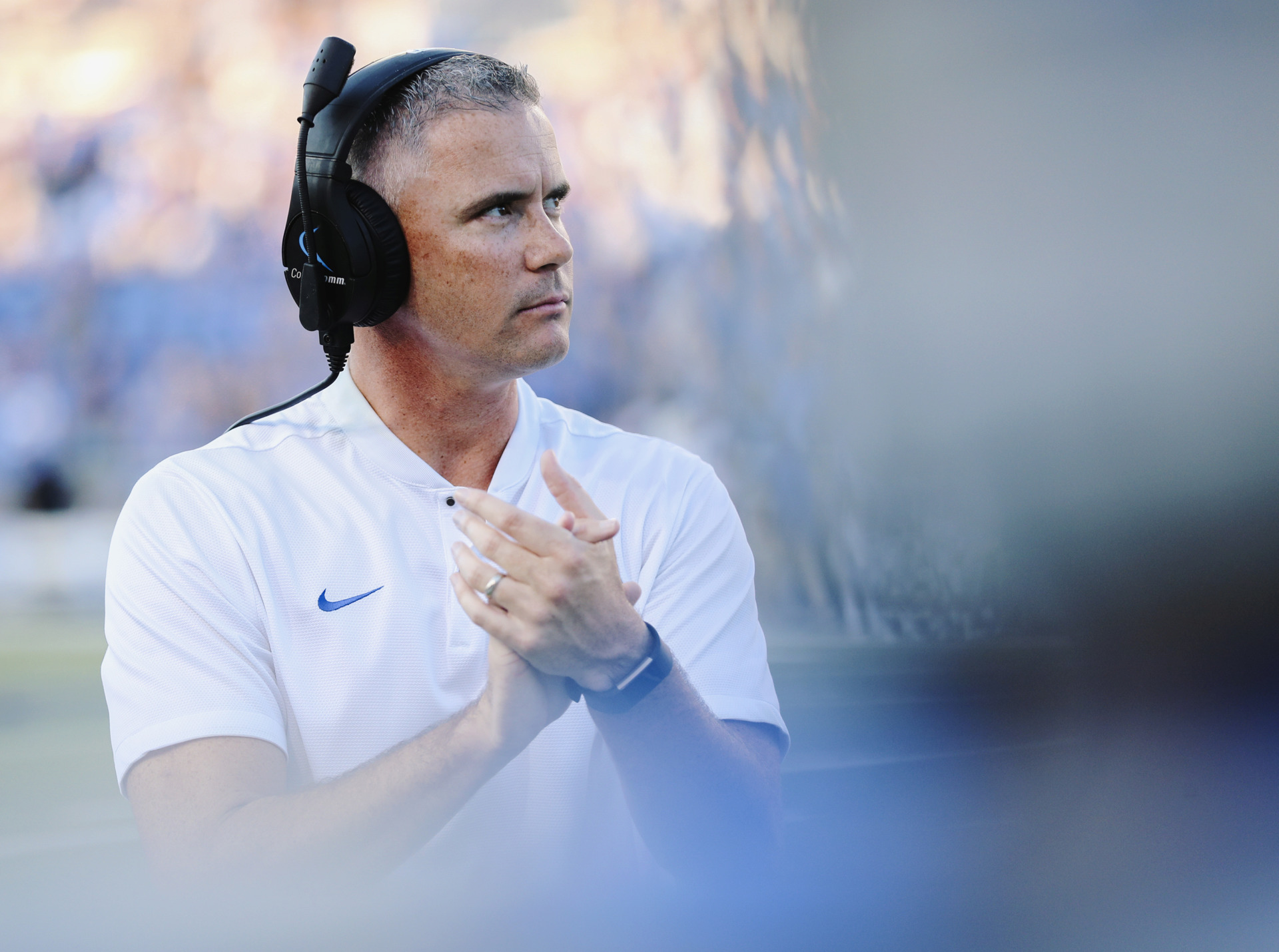 <strong>Memphis Tigers head coach Mike Norvell wants to put a bow on his class of 2019 on national signing day.&nbsp;The Tigers have limited scholarships and will have to blue shirt some incoming talent. </strong>(Houston Cofield/Daily Memphian file)