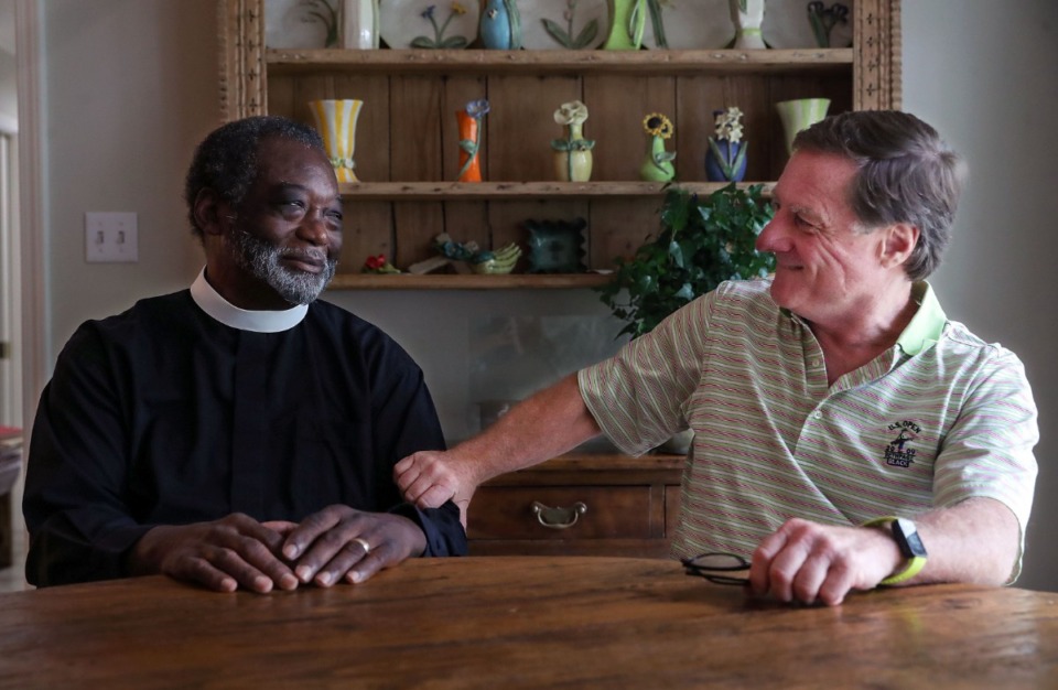 <strong>Rev. Colenzo Hubbard (left) and Lee Giovannetti have been friends for nearly 25 years.&nbsp;&ldquo;Colenzo has a big heart,&rdquo; said Becky Wilson, who has known both men for years. &ldquo;So does Lee.&rdquo; Their story, she said, is &ldquo;the epitome of loving your neighbor as yourself.&rdquo;</strong> (Patrick Lantrip/Daily Memphian)