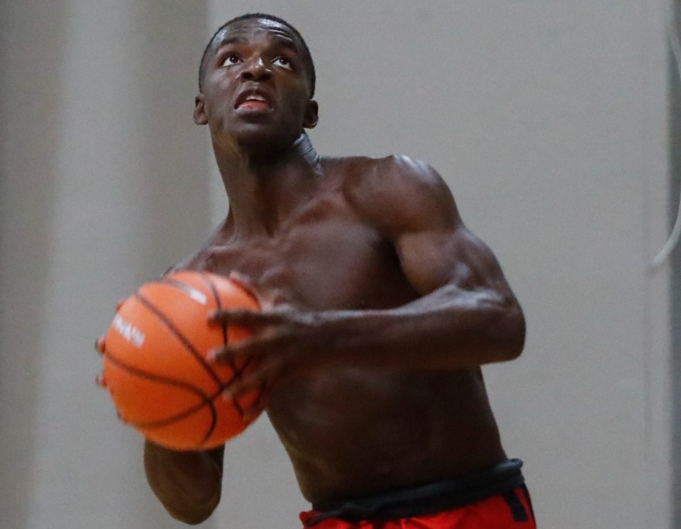 <strong>TRA&rsquo;s Tyler Byrd (shown during a Team Thad practice on July 6) is one of the state&rsquo;s top basketball players. The same qualities that make him hard to guard on the court make him equally tough to contain on the football field.</strong> (Mark Weber/Daily Memphian file)