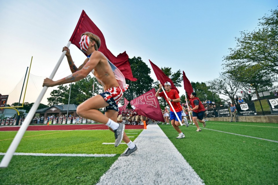 <strong>Fans went all out before the game against Jackson Christian at ECS on Sept. 10.</strong> (Justin Ford/Special to The Daily Memphian)