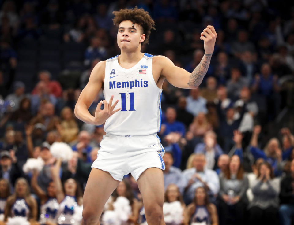 <strong>Memphis guard Lester Quinones might be celebrating more this year. Reports are he has slimmed down and looks &ldquo;bouncy&rdquo; so far during practice. </strong>(Mark Weber/Daily Memphian file)
