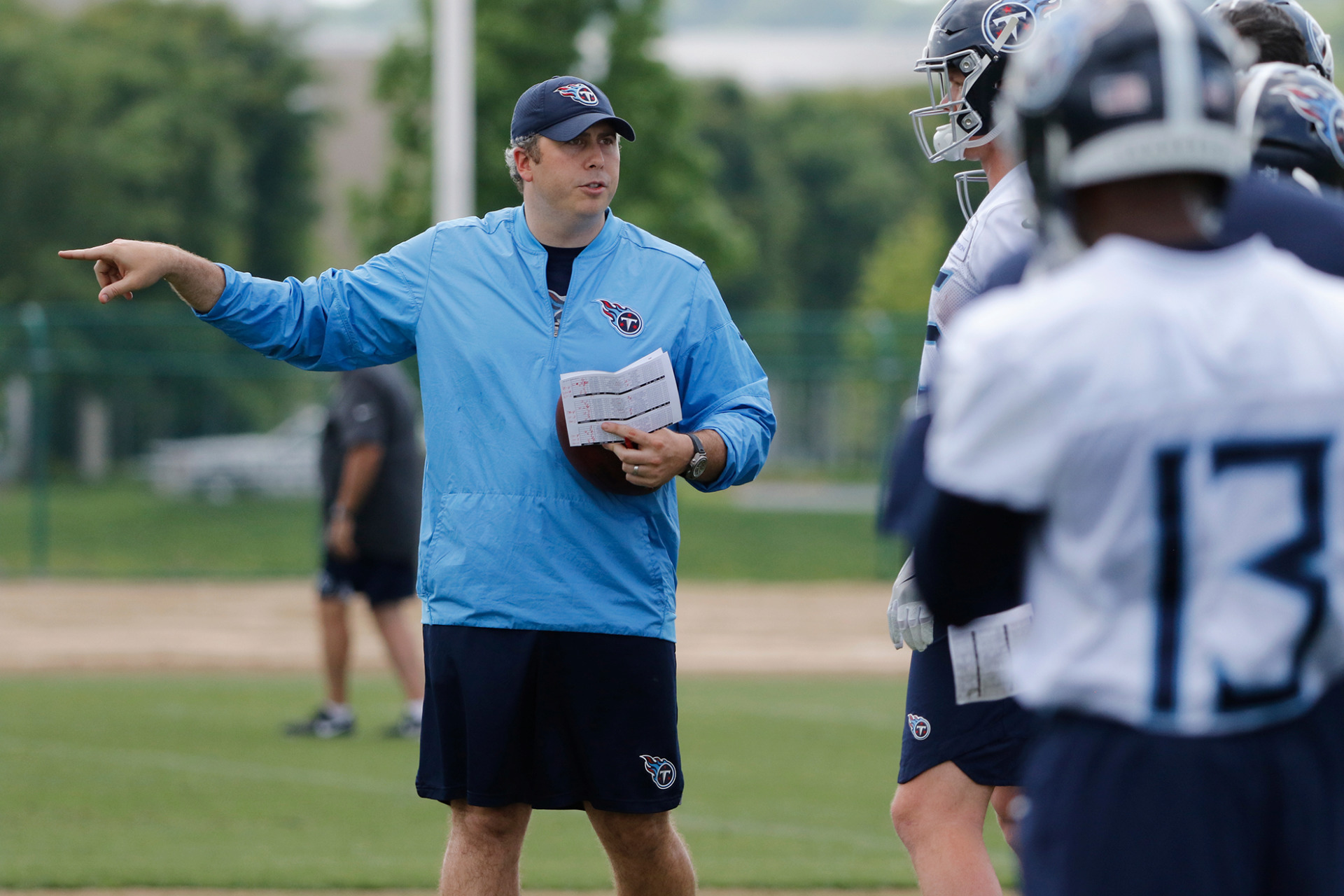 <strong>Arthur Smith has never been a play-caller before, but is confident in his ability to step in and do the job. "You've got to start somewhere," he said.</strong> (Courtesy of Tennessee Titans)