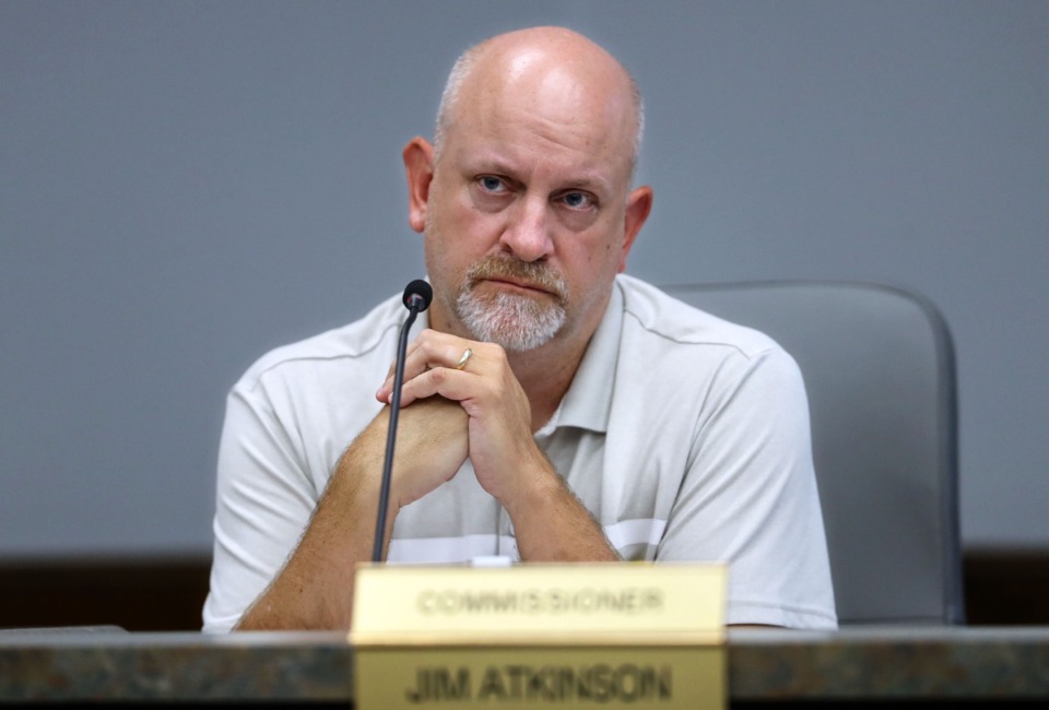 <strong>Lakeland commissioner Jim Atkinson listens in during an Aug. 19, 2021 meeting.</strong> (Patrick Lantrip/Daily Memphian)