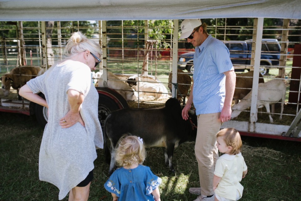 <strong>Michael Waters brought his young family to the Pink Palace Crafts Fair.</strong> (Lucy Garrett/Special to The Daily Memphian)