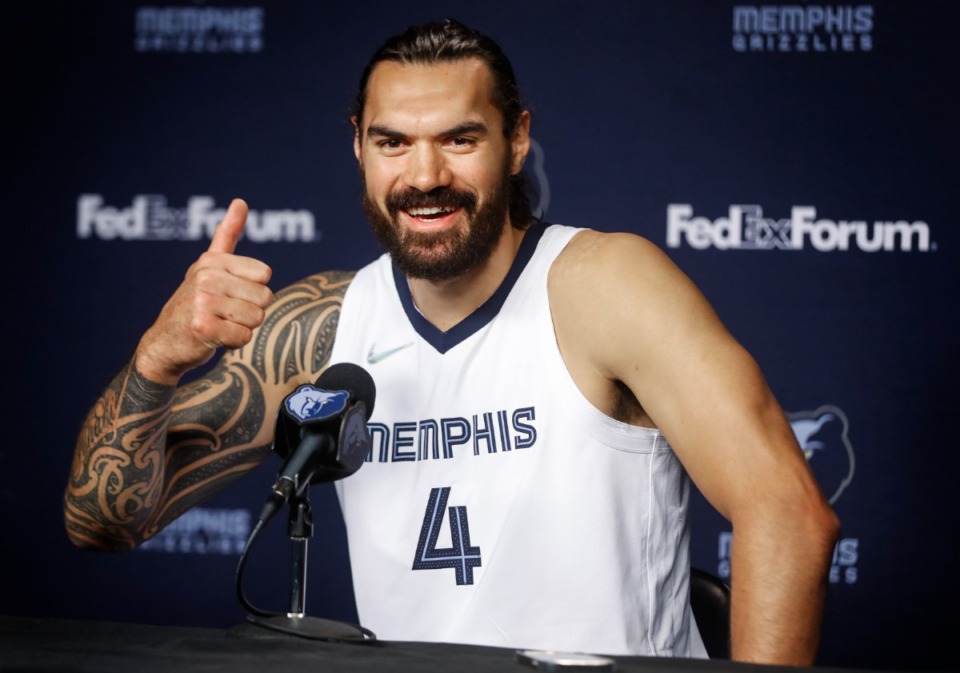 <strong>Steven Adams said on Sept. 29, media day, that he had already taken his dog to the Shelby Farms dog park and that she &ldquo;bloody loved&rdquo; the place.&nbsp;</strong>(Mark Weber/The Daily Memphian)