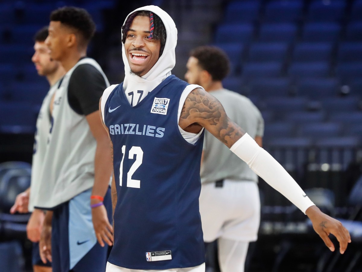 <strong>Memphis Grizzlies guard Ja Morant during open practice on Sunday, Oct. 3, 2021.</strong> (Mark Weber/The Daily Memphian)