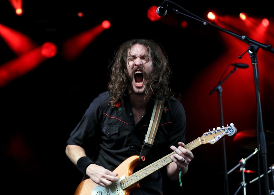 <strong>Shawn Eckles of Andy Frasco &amp; The U.N. performs at the Mempho Music Festival at the Memphis Botanic Garden&rsquo;s Radians Amphitheater Oct. 2, 2021.</strong> (Patrick Lantrip/Daily Memphian)