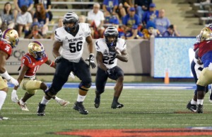 <strong>Tigers running back Brandon Thomas (22) makes a good run during against&nbsp; Tulsa on Saturday, Oct. 9.</strong> (Joey Johnson/Special to the Daily Memphian)