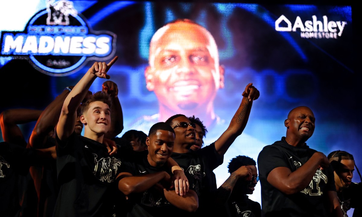 <strong>University of Memphis coach Penny Hardaway is introduced at Memphis Madness in FedExForum Oct. 13, 2021.</strong> (Patrick Lantrip/Daily Memphian)