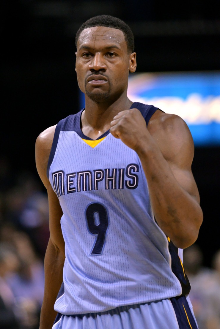 Former Memphis Grizzlies player Tony Allen (in a file photo) was one of 18 former NBA players&nbsp;indicted last week in a case that alleges the group for defrauding a league health care plan of nearly $4 million.&nbsp;(AP Photo/Brandon Dill)