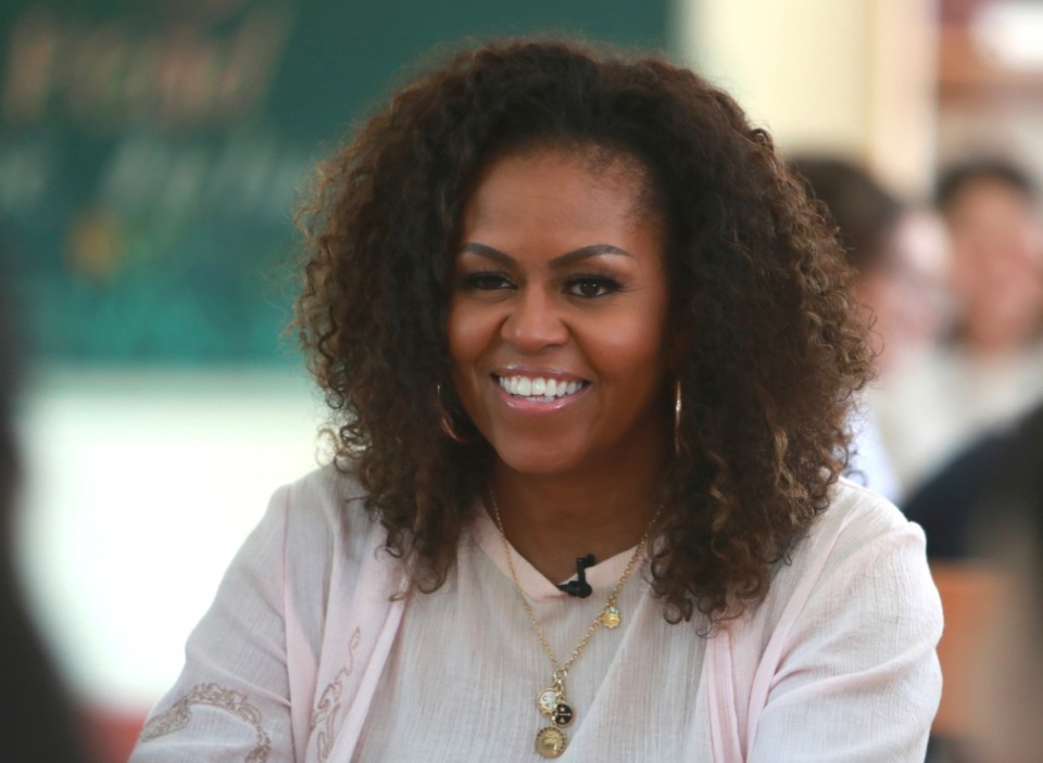 <strong>&ldquo;If this pandemic has taught us anything, it&rsquo;s that we all have a role to play in addressing the problems we face,&rdquo; said former First Lady Michelle Obama, seen here in 2019. Obama&nbsp;was given a Freedom Award by the National Civil Rights museum Oct. 14.</strong> (Hau Dinh/AP file)