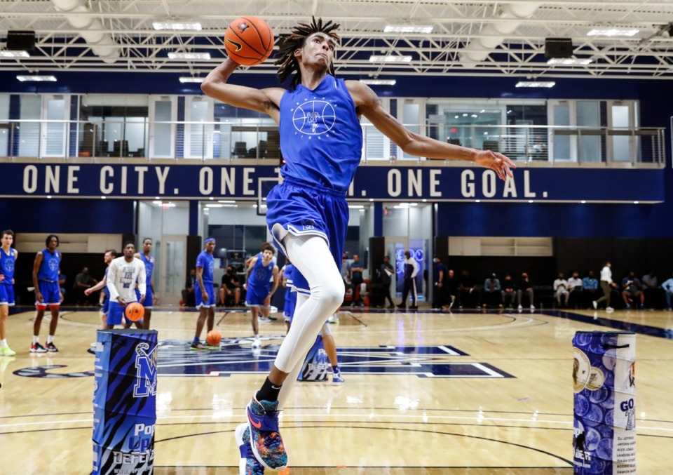 <strong>Memphis Tigers guard Emoni Bates during Pro Day on Wednesday, Oct. 6, 2021.</strong> (Mark Weber/The Daily Memphian)
