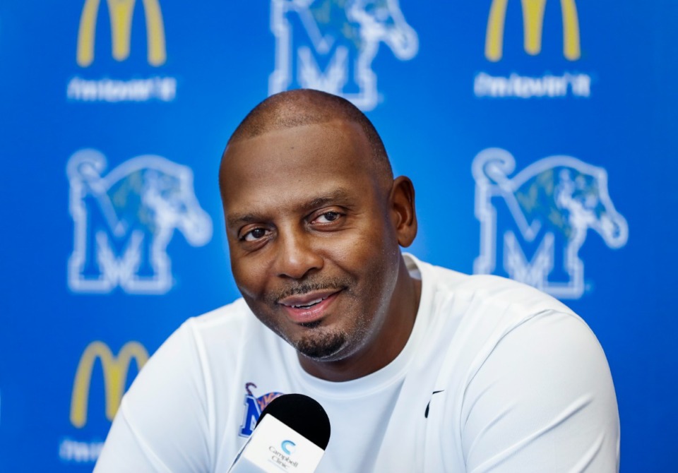 <strong>&ldquo;We&rsquo;re interchanging the lineups a lot, trying to see who works well together,&rdquo; said Tigers coach Penny Hardaway, seen here at the media availability Oct. 22. &ldquo;It might not be our best five as far as talent, but it&rsquo;s going to be the best team chemistry in that starting five.&rdquo;&nbsp;</strong>(Mark Weber/The Daily Memphian)