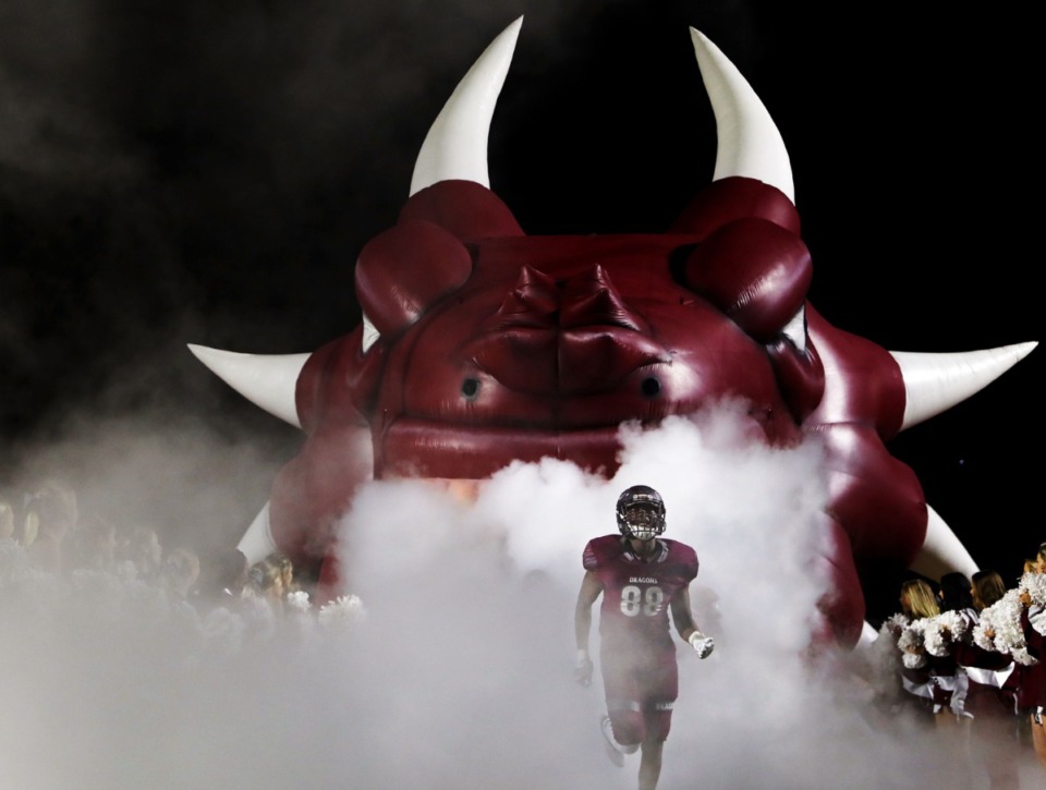 <strong>Collierville tight end Demicah Gregory (88) takes the field before the Oct. 22 game against Bartlett.</strong> (Patrick Lantrip/Daily Memphian)