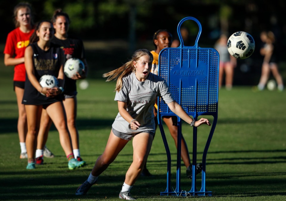 <strong>St. George's soccer players take part in a drill during practice on Monday, Oct. 25.</strong> (Mark Weber/Daily Memphian)