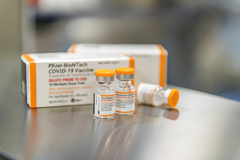 <strong>Kid-size doses of Pfizer&rsquo;s COVID-19 vaccine may be getting closer as government advisers on Tuesday, Oct. 25, 2021 began deliberating whether there&rsquo;s enough evidence that the shots are safe and effective for 5- to 11-year-olds.</strong> (Pfizer via AP)