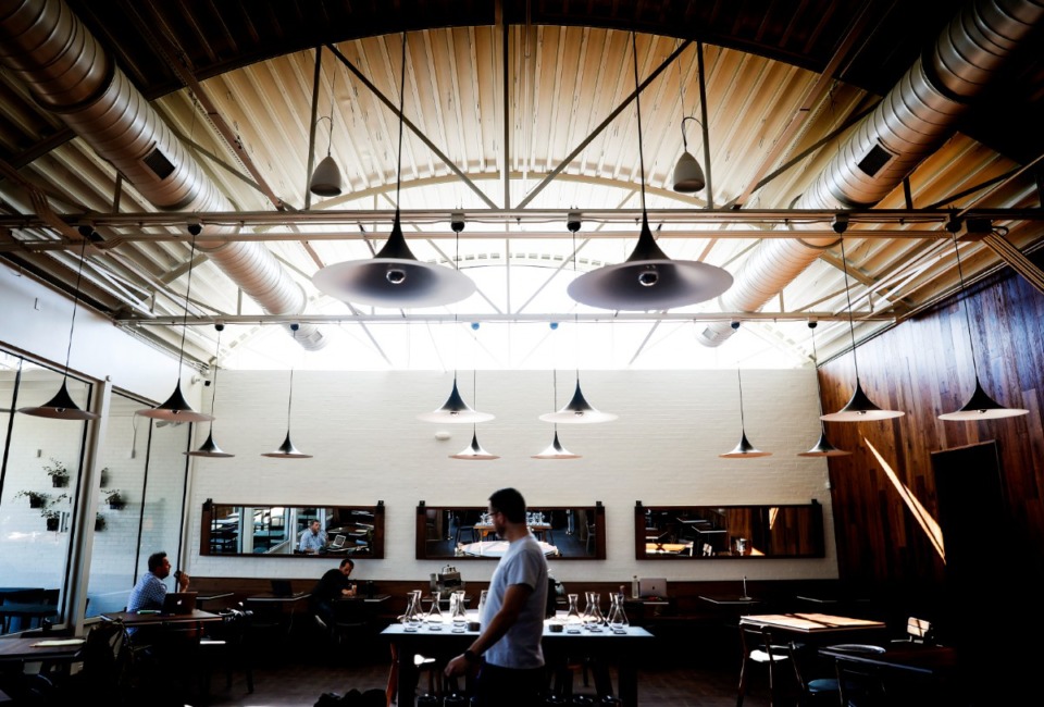 <strong>Hog &amp; Hominy owners Andy Ticer and Michael Hudman will soon open their newly renovated East Memphis restaurant, after a fire hit the building in January 2020.</strong> (Mark Weber/The Daily Memphian)