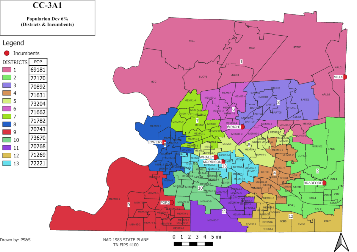 What changes in the top four commission redistricting maps - Memphis ...