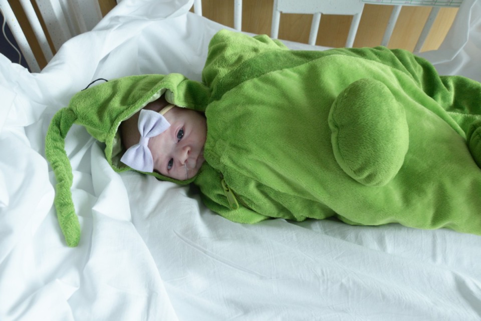 <strong>This baby was dressed as a pea.&nbsp;</strong>(Courtesy Methodist Le Bonheur Germantown)