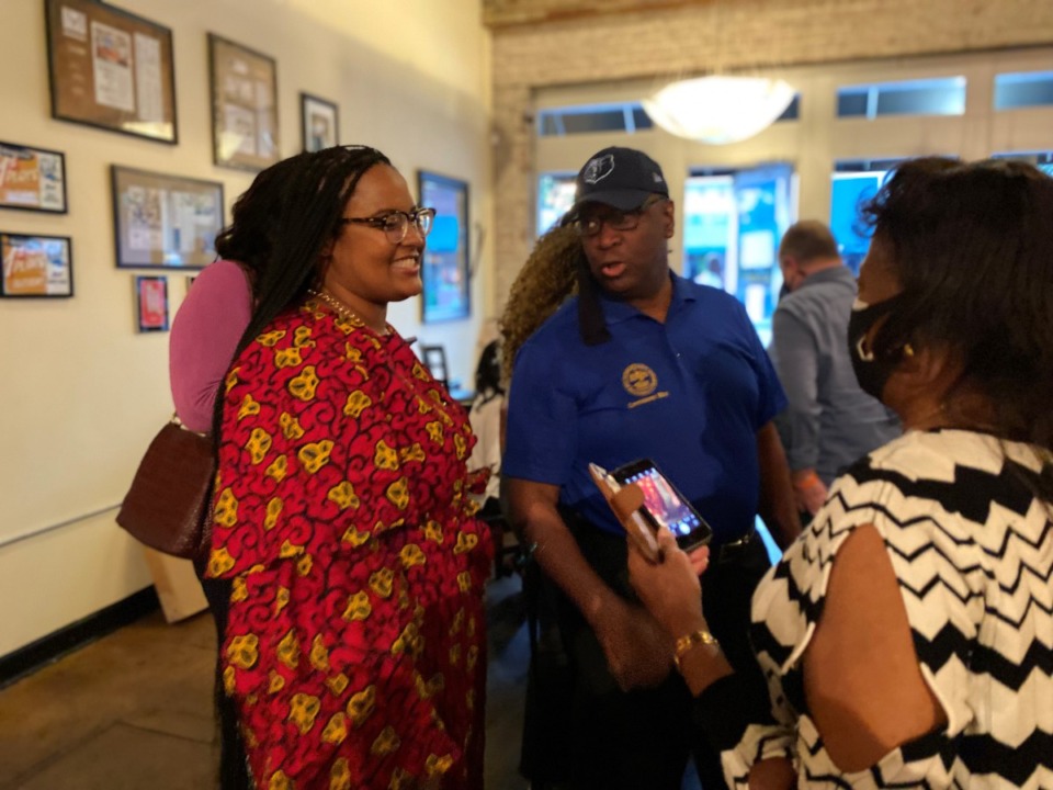 <strong>Britney Thornton (left) opened her campaign last week for the Shelby County Commission seat being vacated by fellow Democrat Reginald Milton (right).</strong> (Bill Dries/The Daily Mempian)