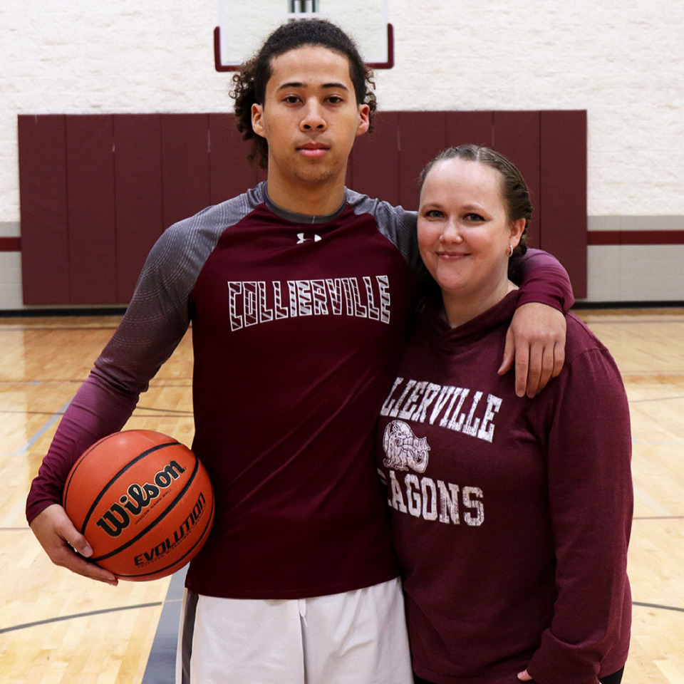 <strong>Rico Schwartz, seen here with his mother Memory, was declared eligible by the TSSAA to play a fifth basketball season.</strong> (Courtesy of Memory Schwartz)