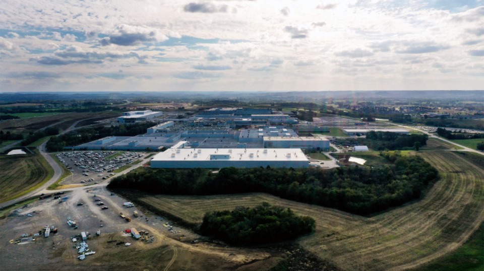 <strong>The General Motors site in Spring Hill, Tennessee, originally covered 2,800 acres but is now 1,700 after GM sold some land and donated land, including for a high school and a firehouse.</strong> (Patrick Lantrip/Daily Memphian)