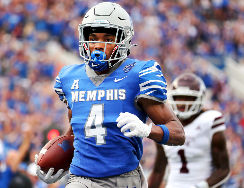 <strong>University of Memphis receiver Calvin Austin III only played a few snaps in the first half and was extremely limited in the second half Saturday against ECU.</strong> <strong>His injury status will be key to the Tigers chances Friday in Houston.</strong> (Patrick Lantrip/Daily Memphian file)