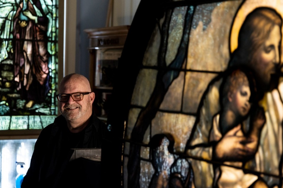 <strong>Scott Blake, an architect and Victorian Village neighborhood leader, for years heard the legend that the Episcopal Diocese of West Tennessee had a warehouse filled with stained-glass windows saved from demolished churches. Blake is now about to market the extraordinary stained-glass windows on behalf of the church.</strong> (Brad Vest/Special to The Daily Memphian)
