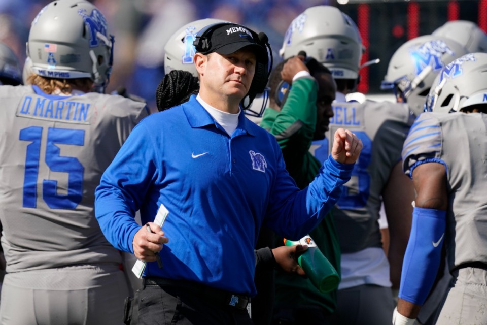 <strong>Coach Ryan Silverfield (at the SMU game, Nov. 6) said Monday, Nov. 22, &ldquo;We&rsquo;ve got a lot of freshmen playing and I want them to understand you&rsquo;re just not only playing for the University of Memphis and trying to get a win. But now you&rsquo;re playing for these seniors.&rdquo;</strong> (AP Photo/Mark Humphrey)
