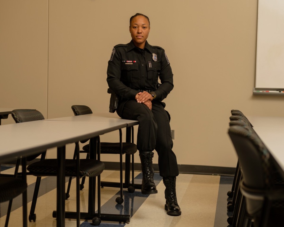 <strong>Brandi Young, 31, is the first Black woman on the Memphis Police Department's TACT team.&nbsp;As a member of the unit, Young&rsquo;s job will entail dealing with high-risk warrants including homicide suspects, hostage and barricade situations and active-shooter situations.&nbsp;</strong>(Houston Cofield/Special to the Daily Memphian)