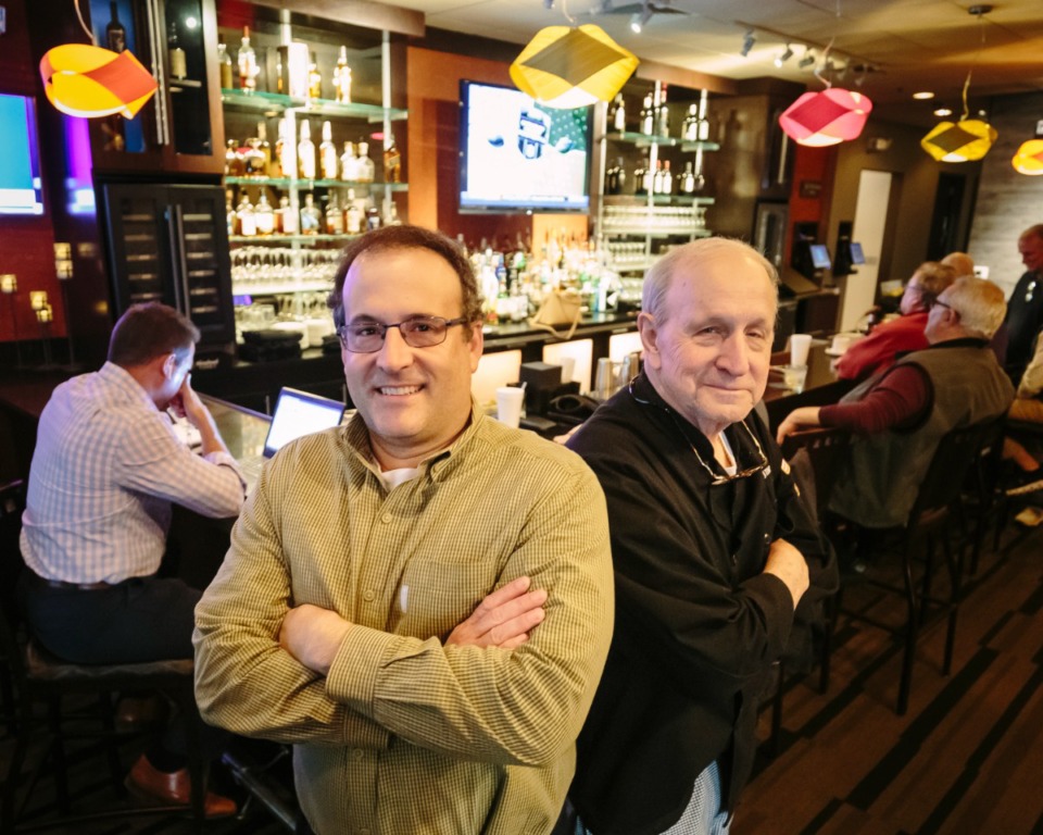 <strong>Dimitri Taras (right) owns Jim&rsquo;s Place Grille with his sons James Taras (left) and Sam Taras.</strong>&nbsp;(Ziggy Mack/Special to the Daily Memphian)
