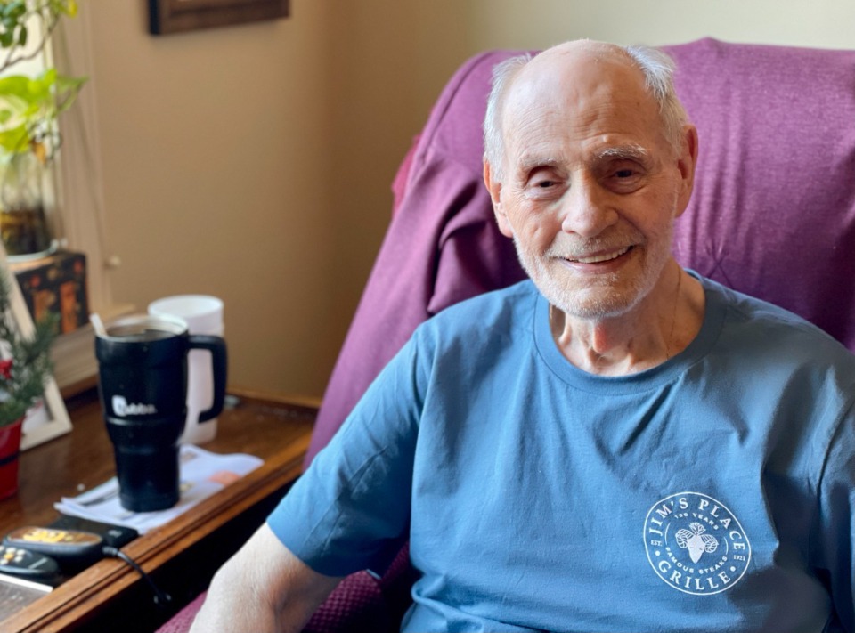 <strong>Kosta N. Taras, 90, is the son of Nick Taras, the cofounder of Jim&rsquo;s Place.</strong> (Jennifer Biggs/Daily Memphian)