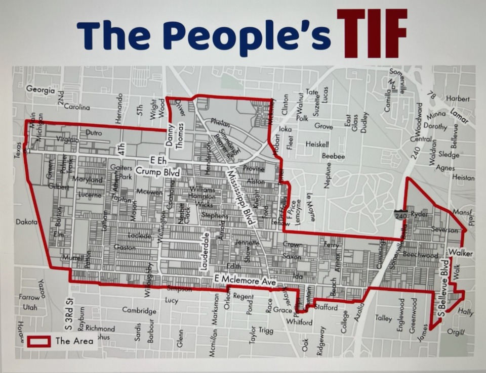 <strong>This map shows the South Memphis neighborhoods that would be receiving the TIF.</strong>