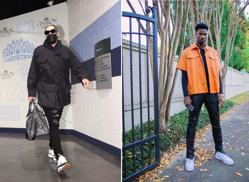 <strong>Memphis Grizzlies guard Dillon Brooks (left) has insisted&nbsp;that he&rsquo;s not in a fashion battle with teammate Jaren Jackson Jr. But if he were, Brooks says he would&nbsp;&ldquo;win every time&rdquo; because he doesn&rsquo;t have a stylist.&nbsp; </strong>(Joe Murphy, Getty Images/NBAE, Courtesy of Jaren Jackson Jr. )&nbsp;