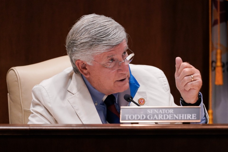 <strong>&ldquo;(Dozens of) other states don&rsquo;t have to do a single thing for FedEx, and yet we&rsquo;re doing almost $150 million worth of tax breaks,&rdquo; said state Sen. Todd Gardenhire, R-Chattanooga, seen here on Aug. 11.</strong> (Mark Humphrey/AP file)