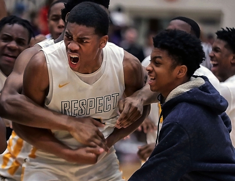 <strong>Whitehaven's Matthew Murrell was the man of the hour Tuesday after his game-winning 3-pointer lifted the Tigers to a dramatic 51-50 victory over Southwind in the Region 8-AAA semifinals.</strong> (Patrick Lantrip/Daily Memphian)