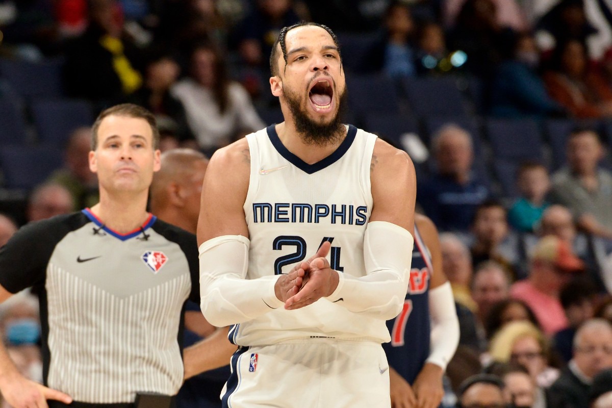 <strong>Grizzlies forward Dillon Brooks (24) calls to teammates in the game against Philadelphia</strong>&nbsp;<strong>on Dec. 13 at FedExForum.</strong> (Brandon Dill/AP)