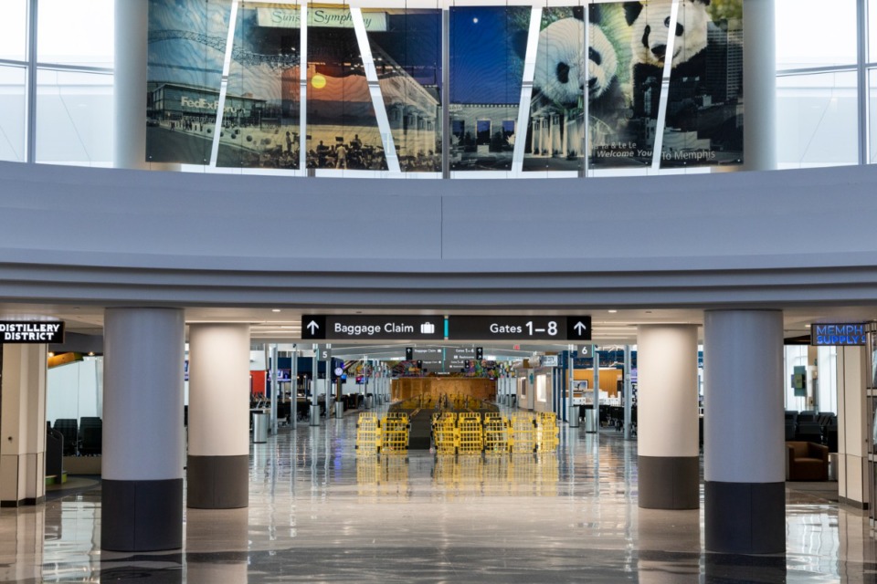 <strong>Once the new concourse opens, all airline operations will be consolidated into one terminal, and A and C will permanently close. The stem and southeast leg of the B Concourse will house all airline, retail and restaurant operations.</strong> (Brad Vest/Special to The Daily Memphian)&nbsp;