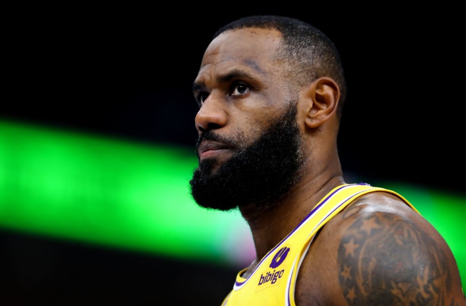 <strong>Los Angeles Lakers forward LeBron James (6) looks at the scoreboard during the fourth quarter of a come-from-behind win by the Memphis Grizzlies at FedExForum on Dec. 29.</strong> (Patrick Lantrip/Daily Memphian)