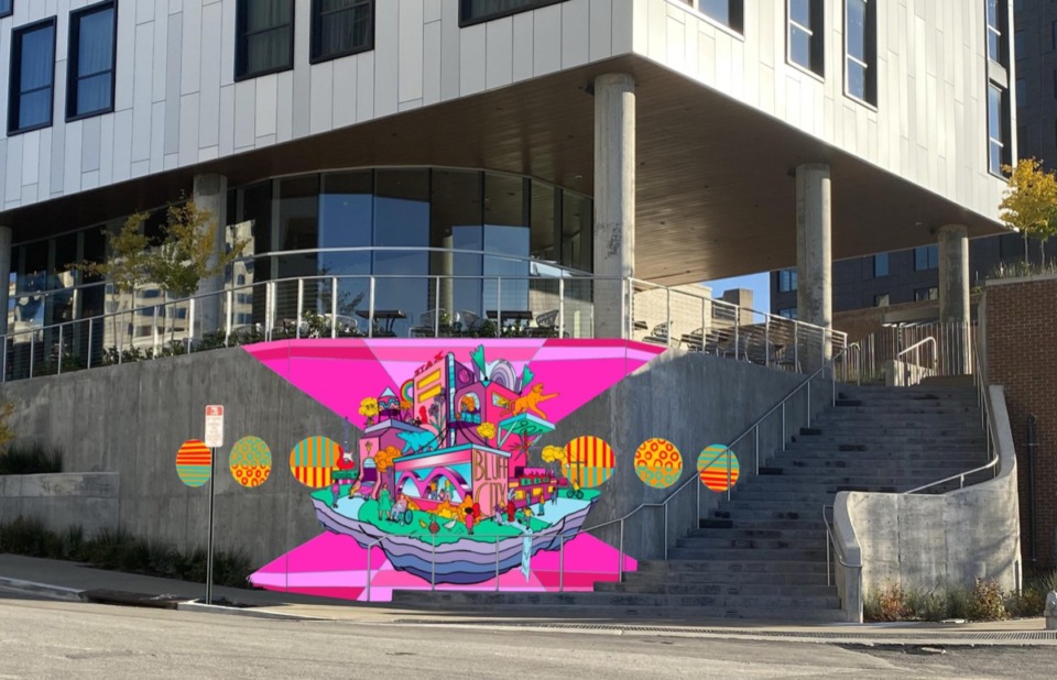 <strong>The proposed mural at Beale&rsquo;s Hyatt Centric would&nbsp;cover a total area of 368 square feet at the corner of Beale and Wagner Street.</strong> (Courtesy Banana Plastik)&nbsp;