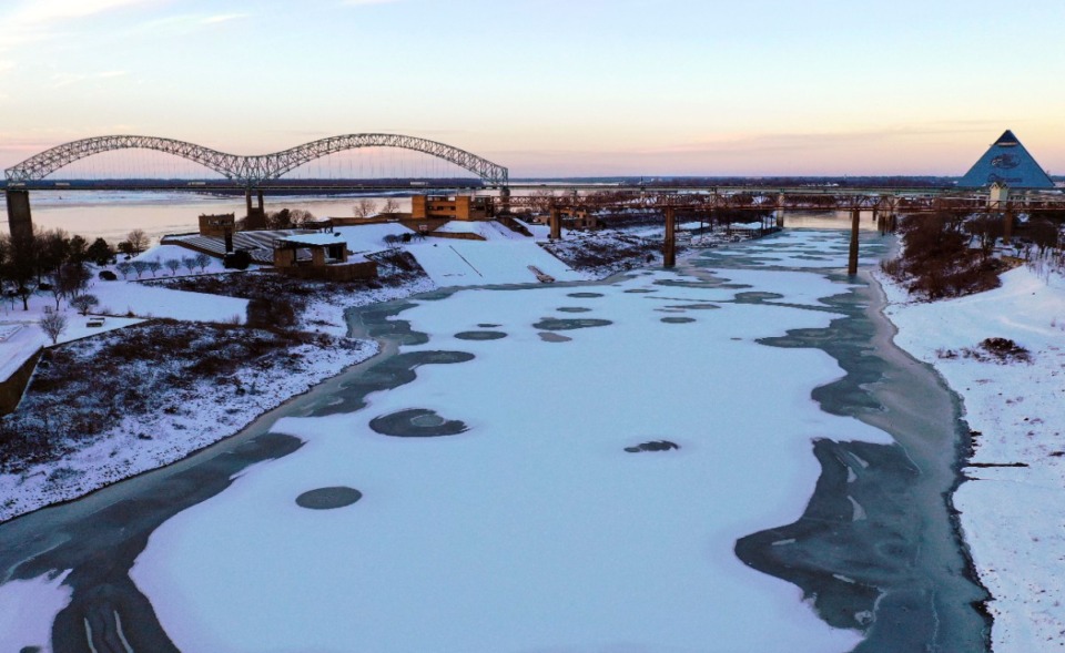 <strong>The Wolf River froze over near the Mississippi River in February of last year.</strong> (Patrick Lantrip/Daily Memphian file)