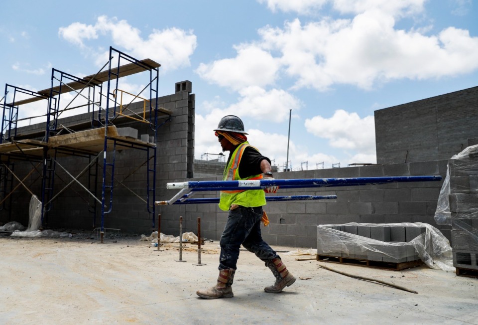 <strong>Construction continues on the new Lakeland high school buildings on Wednesday, July 7, 2021.</strong> (Mark Weber/The Daily Memphian file)