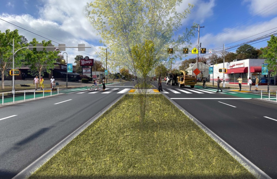 <strong>In the current plan, intersections, like Summer and Graham (pictured), would receive crosswalks, and protected bike lanes would be placed on the sides of the street between National and White Station.&nbsp;</strong>(Courtesy Bradyn&nbsp;Carson/file)