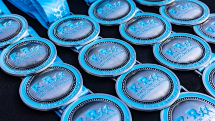 <strong>Display of medals for the inaugural Race for Reconciliation in Downtown Memphis on Jan. 17, 2022.</strong> (Ziggy Mack/Special to The Daily Memphian)