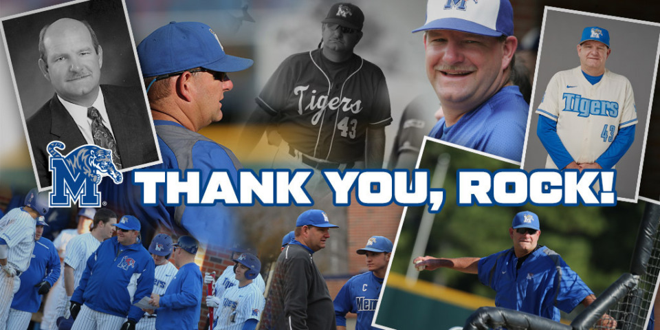 <strong>The University of Memphis put together a "thank you" collage to honor Daron Schoenrock on the event of his retirement as University of Memphis Tigers baseball coach.</strong> (Memphis Athletics)
