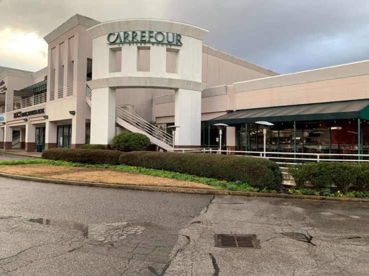 Carrefour at Kirby Woods sold last week, and the new owners are planning to build a mixed-use development on the 17-acre site. (Abigail Warren/The Daily Memphian)