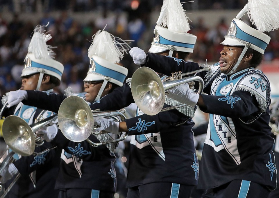 <strong>The Jackson State University band performs during halftime of the 30th annual Southern Heritage Classic at the AutoZone Liberty Bowl Sept. 14, 2019.</strong>&nbsp;<strong>Jackson State will no longer participate in the classic.</strong> (Patrick Lantrip/Daily Memphian file)