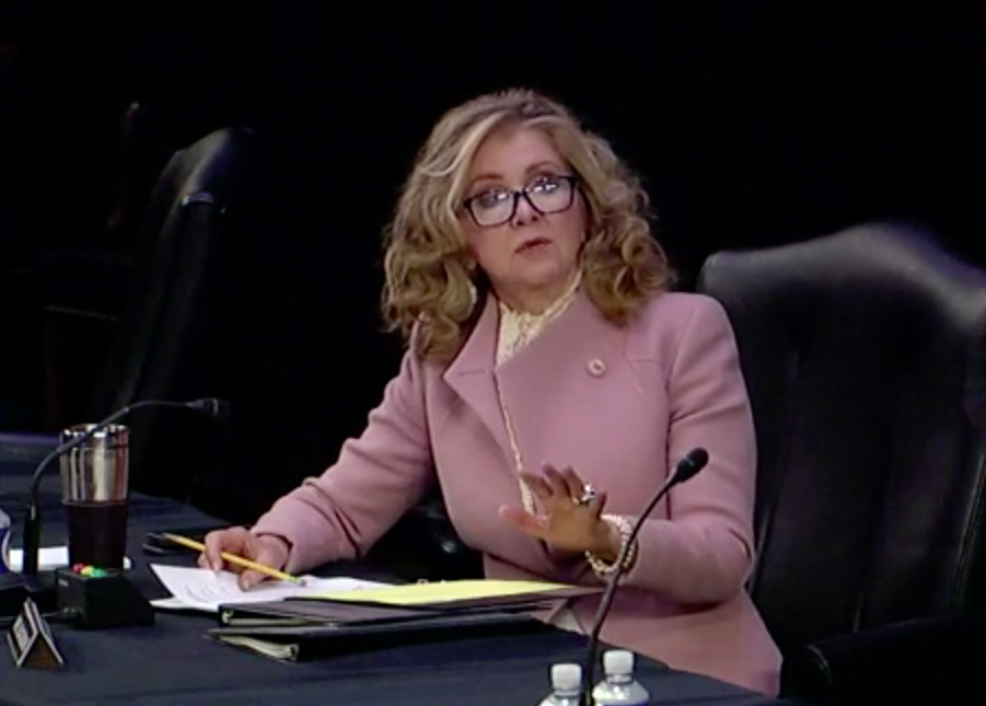 <strong>&ldquo;What we did hear from the street talk in Memphis was that the Senate was irrelevant, the home state Senators were irrelevant,&rdquo; Sen. Marsha Blackburn said, explaining her &ldquo;no&rdquo; vote on Andre Mathis. &ldquo;It is as simple as that.&rdquo;</strong> (Screenshot from Senate Judiciary Committee livestream)