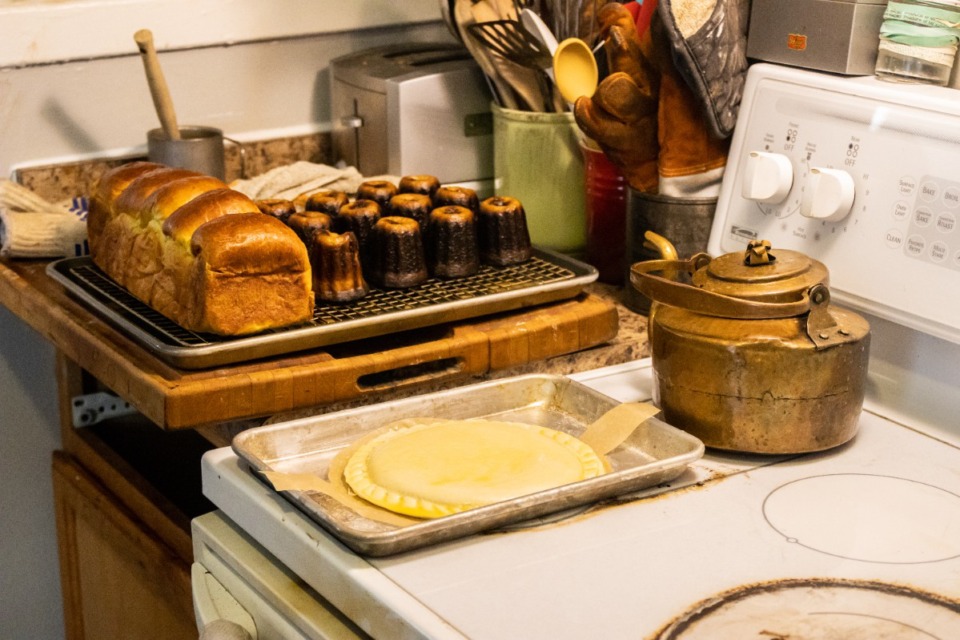 <strong>Daniel Blanchard bakes bread in the kitchen at his Midtown home.</strong> (Meka Wilson/The Daily Memphian)